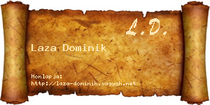 Laza Dominik névjegykártya